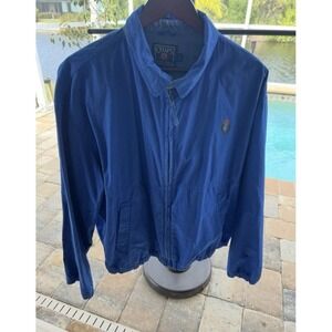 Vintage 90s Chaps Ralph Lauren Harrington Jacket Bomber Mens Large‎ Blue Logo